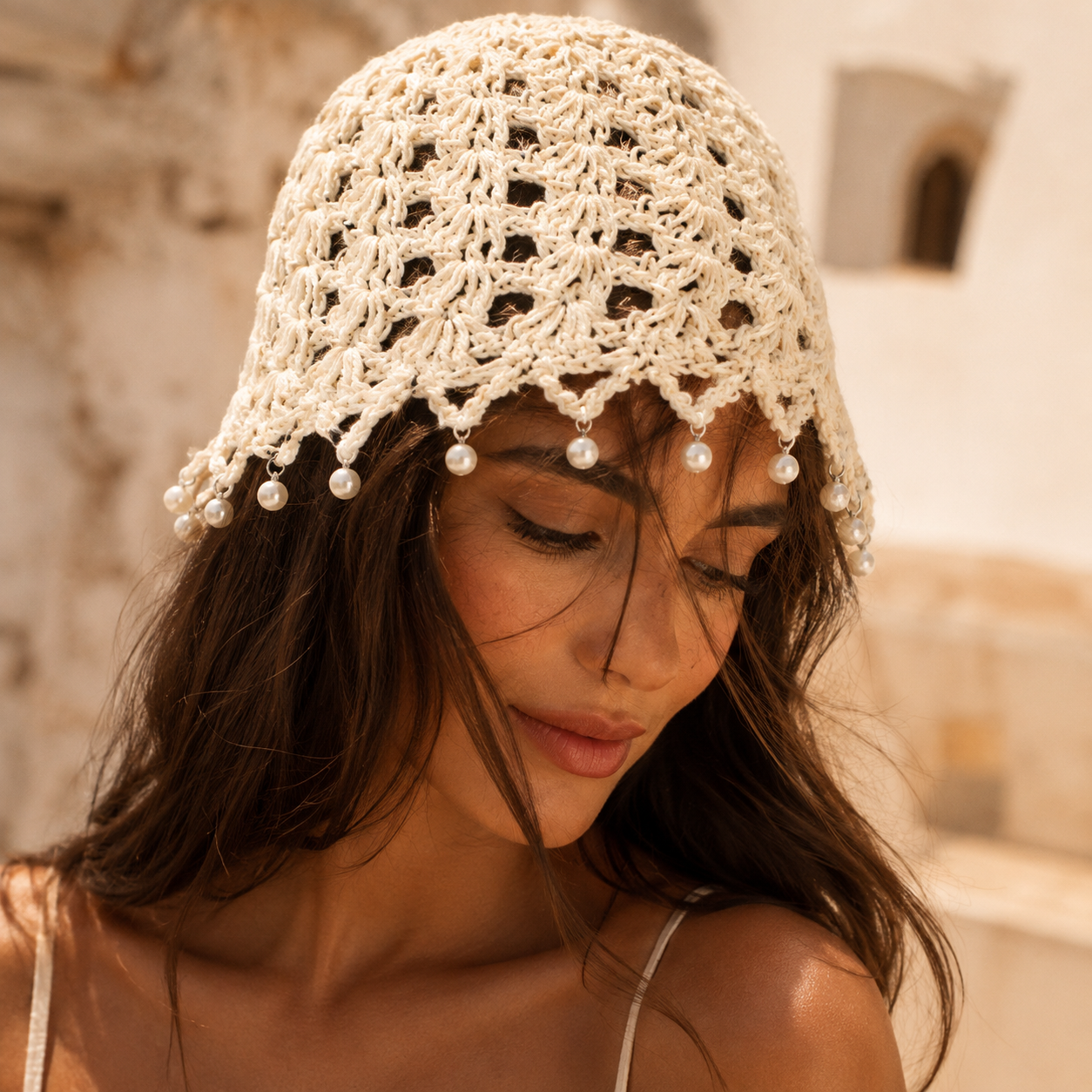 Embrun - Chapeau Crochet Perles