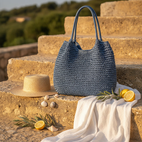 Calanque - Sac Vintage Paille