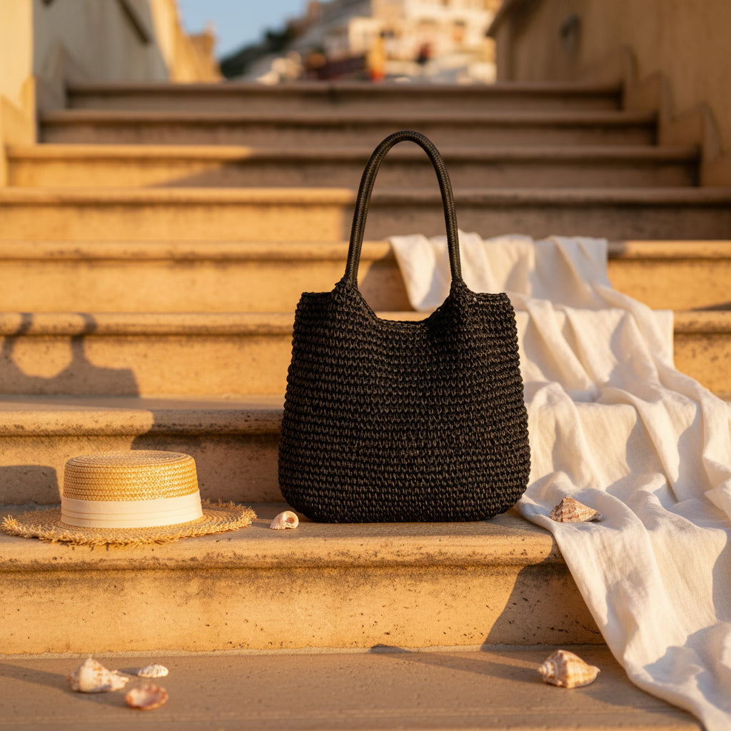 Calanque - Sac Vintage Paille