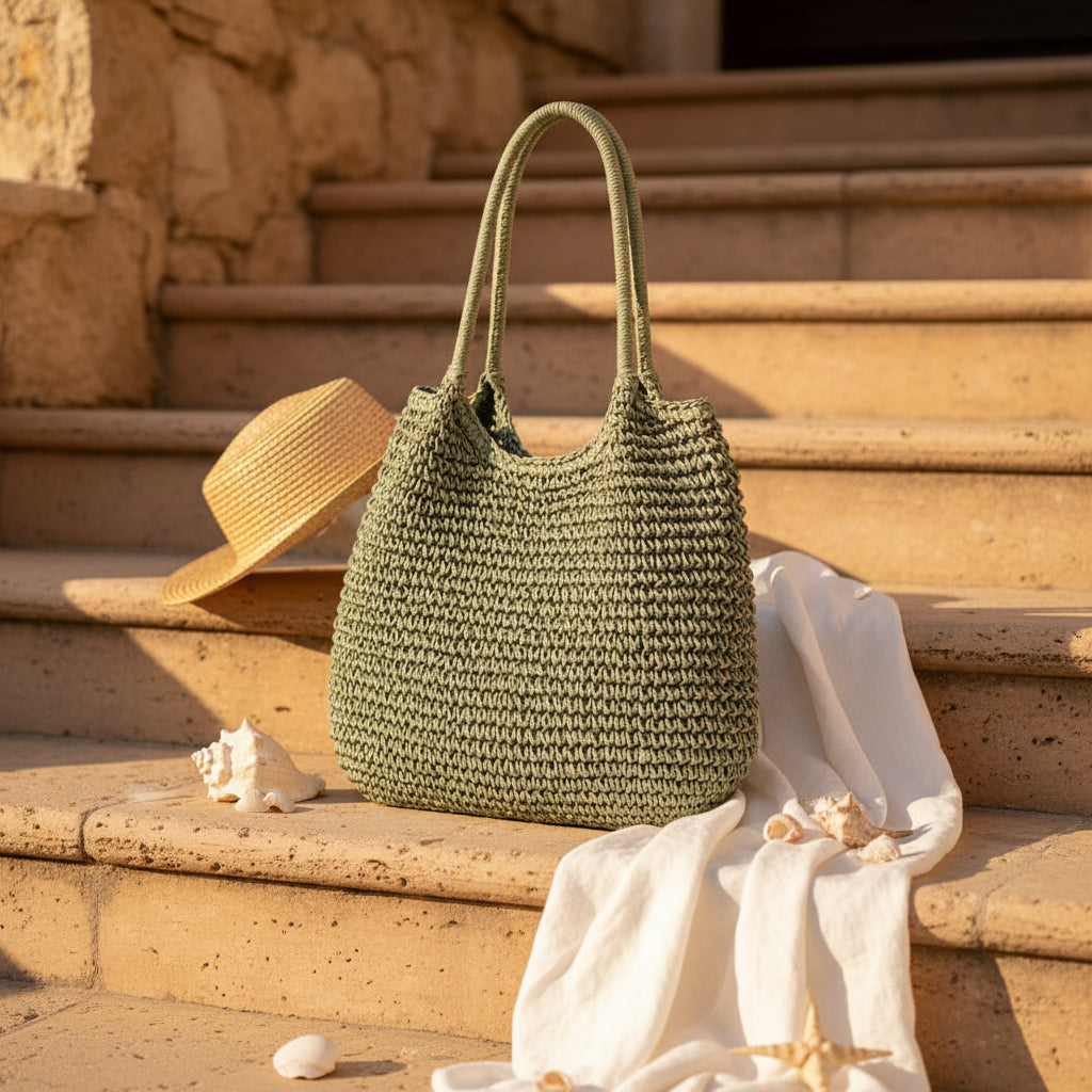 Calanque - Sac Vintage Paille